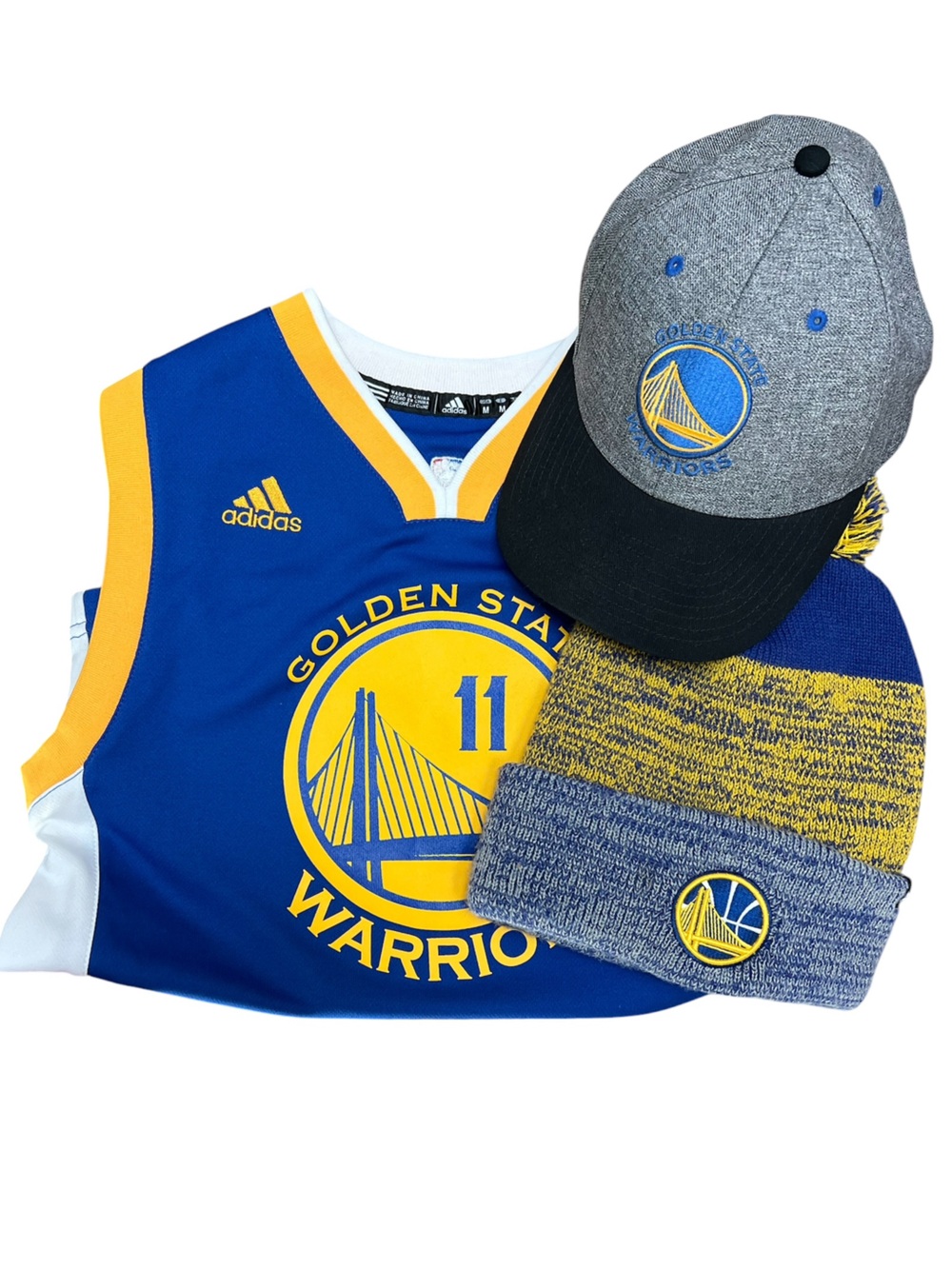 Youth Golden State Warriors Thompson Jersey, Hat and Beanie
